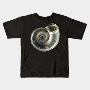 Tiny fungivore snail shell under the microscope Kids T-Shirt